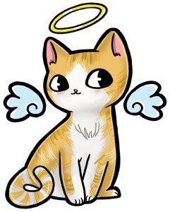 angel kitty with halo